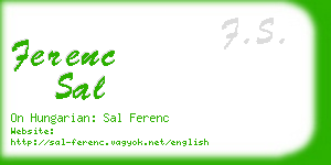 ferenc sal business card